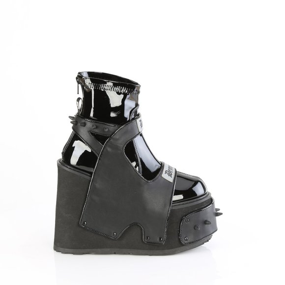 Demonia Transformer 808 Black Platform Ankle Boots with Interchangable Harnesses - Picture 5 of 5
